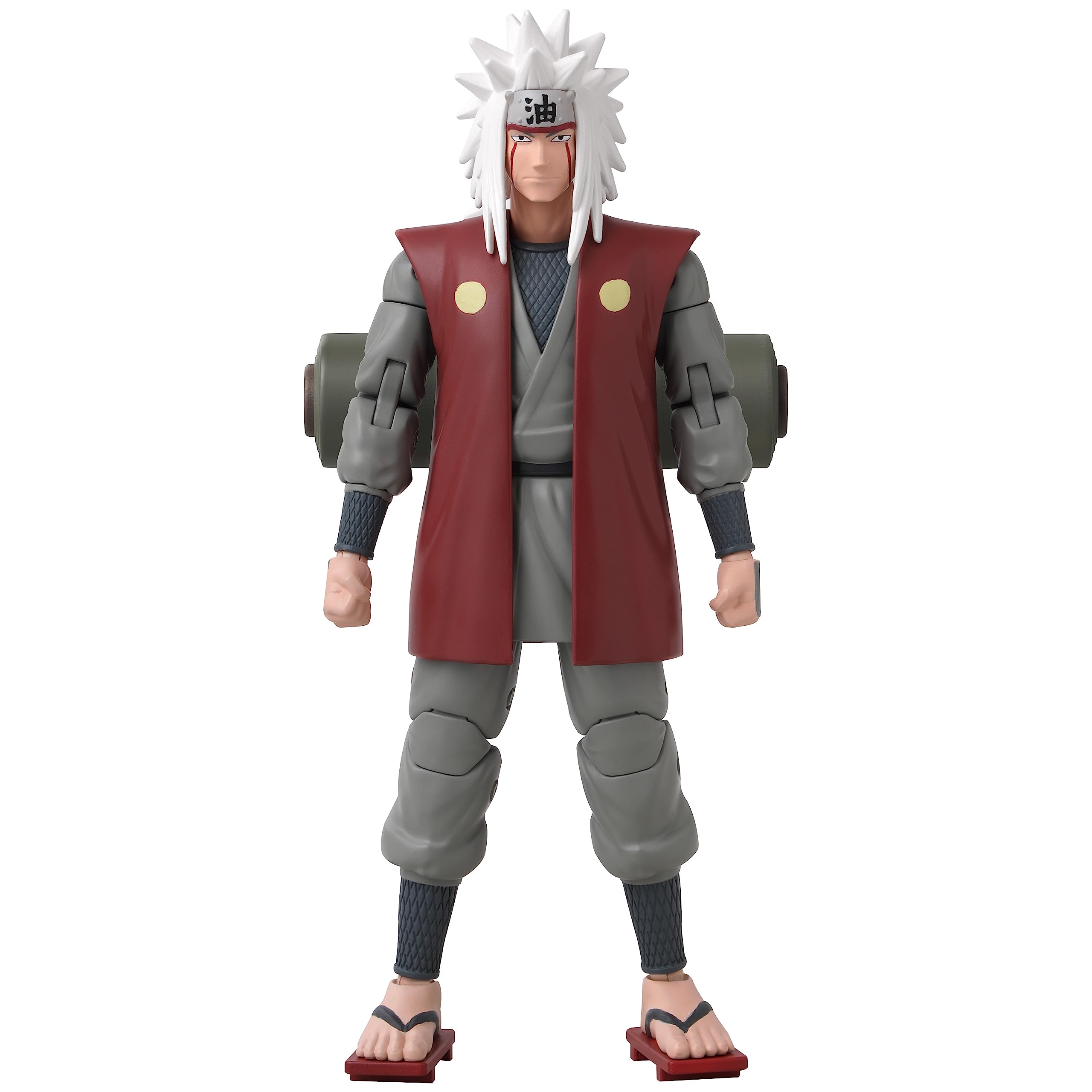Bandai Anime Heroes Naruto Jiraiya Action Figure - 6-Inch Collectible Toy with Multiple Poses - Perfect for Anime Fans, Collectors & Gift Giving | Display, Play & Cosplay Scenes