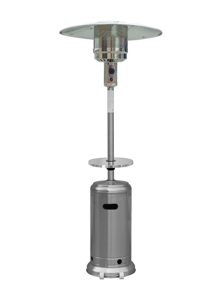 Hiland HLDS01-BST-CV Outdoor Patio Tall Steel Heater - Perfect for Backyard, Deck, and Garden Heating in Winter