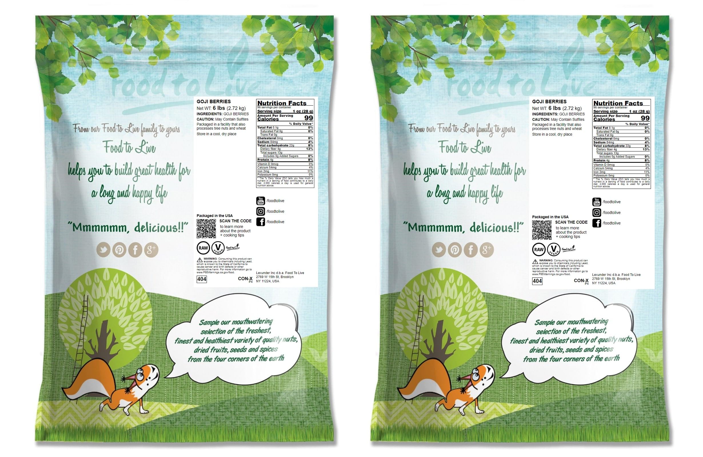 Organic Sun-Dried Goji Berries 12 lbs - Large Juicy Unsweetened Vegan Bulk - Rich in Iron, Vitamin A & C - Healthy Superfood Snack for Baking, Tea, Smoothies, Yogurt & Oatmeal - Perfect for Energy Boosting & Immune Support