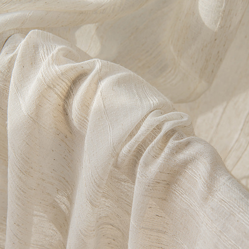 Olympia Striped Linen Light Filtering Custom Curtains - Elegant Window Treatment for Living Room & Bedroom