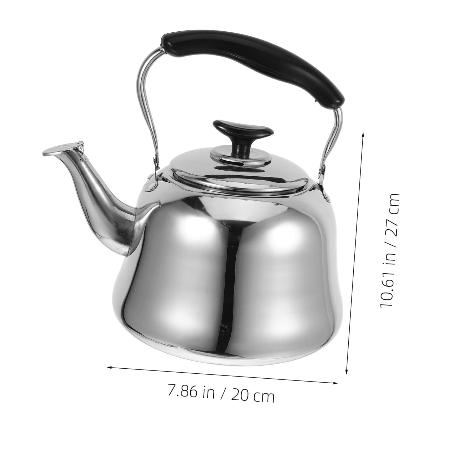 1pc Stainless Steel Whistling Tea Kettle - 1.5L Household Water Kettle with Ergonomic Handle & Loud Whistle - Perfect for Stovetop, Camping, Office & Home Tea Brewing
