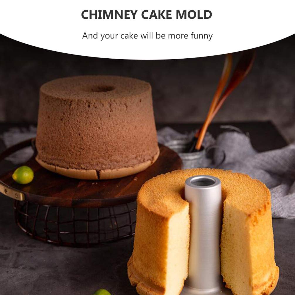 5-Piece Hemoton Aluminum Alloy Leakproof Chiffon Cake Pan Set - Non-Stick Baking Molds for Perfect Sponge Cakes, Cupcakes & Desserts - Ideal for Home Baking, Parties & Professional Use