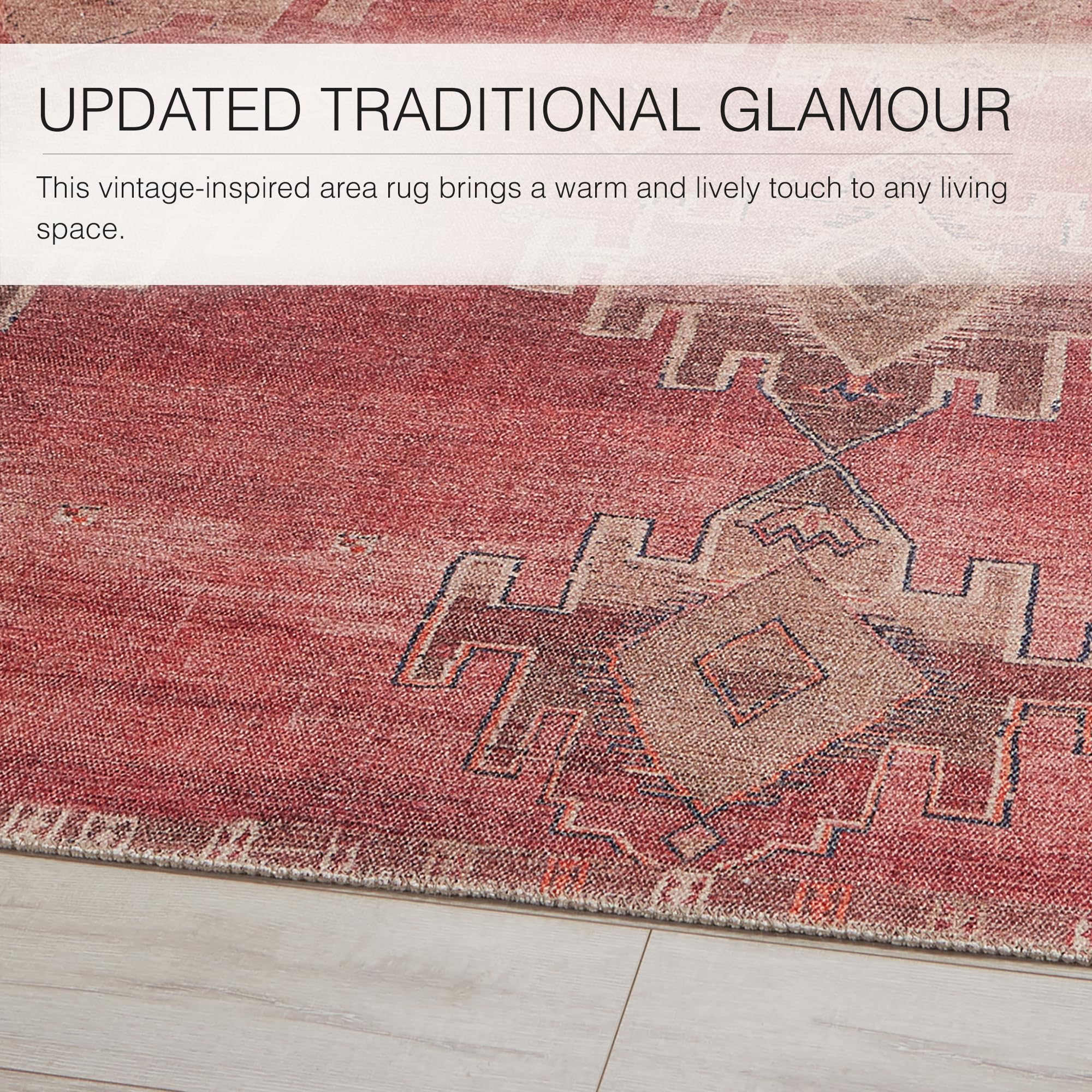 Jaipur Living Machine Washable 2x10 Runner Rug - Farmhouse Style Pink Area Rug for Hallway, Kitchen, or Entryway | Soft & Durable Home Decor