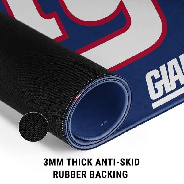 Skinit Medium Gaming Mouse Pad - Officially Licensed NFL New York Giants Distressed Design with Stitched Edges | Waterproof & Non-Slip Rubber Base | Perfect Desk Mat for Keyboard & Mouse | Ideal for Gaming, Office Work & Home Use