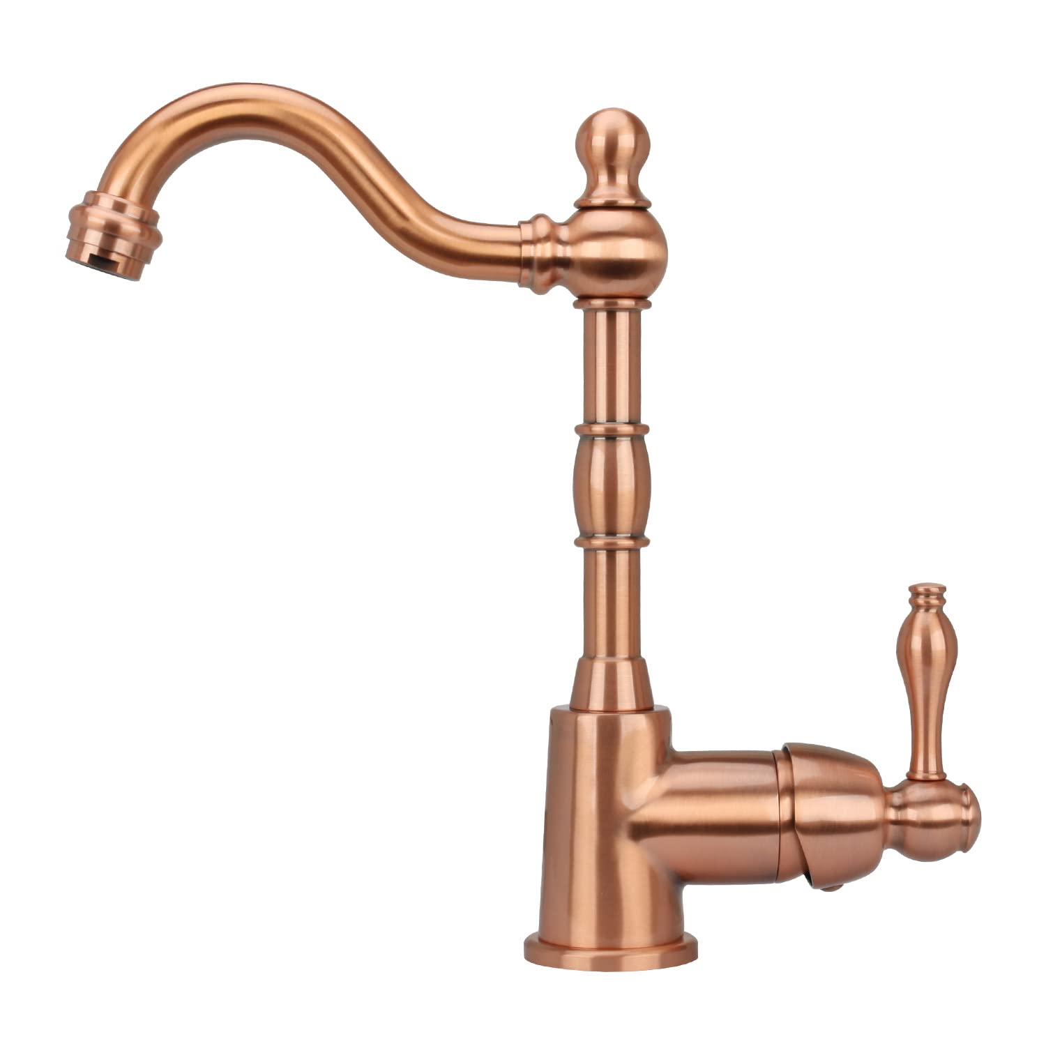 Akicon Copper One-Handle Widespread Kitchen Bar Faucet - Modern Pull-Down Sprayer for Sink, Brushed Nickel Finish - Perfect for Home, Restaurant & Commercial Use