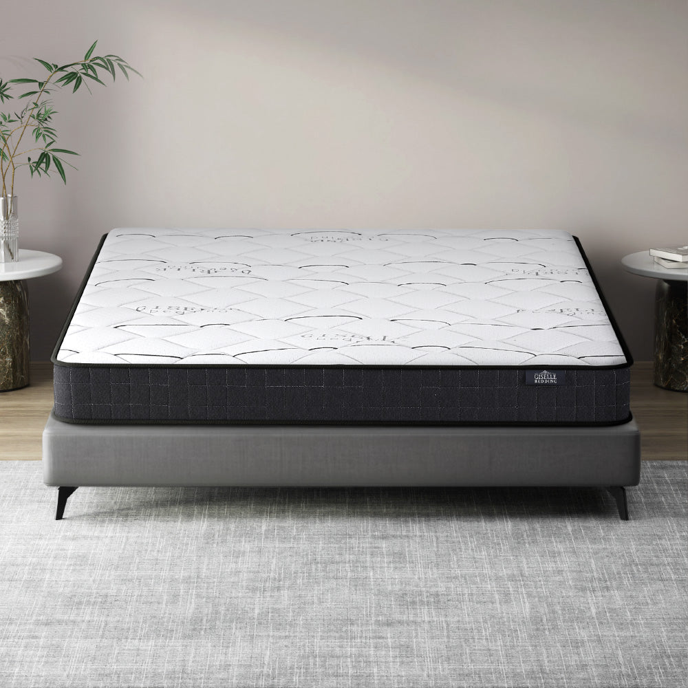 Glay Bonnell 16cm Thick Queen Size Spring Mattress - Medium Firm Support for Back Pain Relief, Breathable Coil System, Motion Isolation - Perfect for Master Bedroom, Guest Room & Dormitory Use