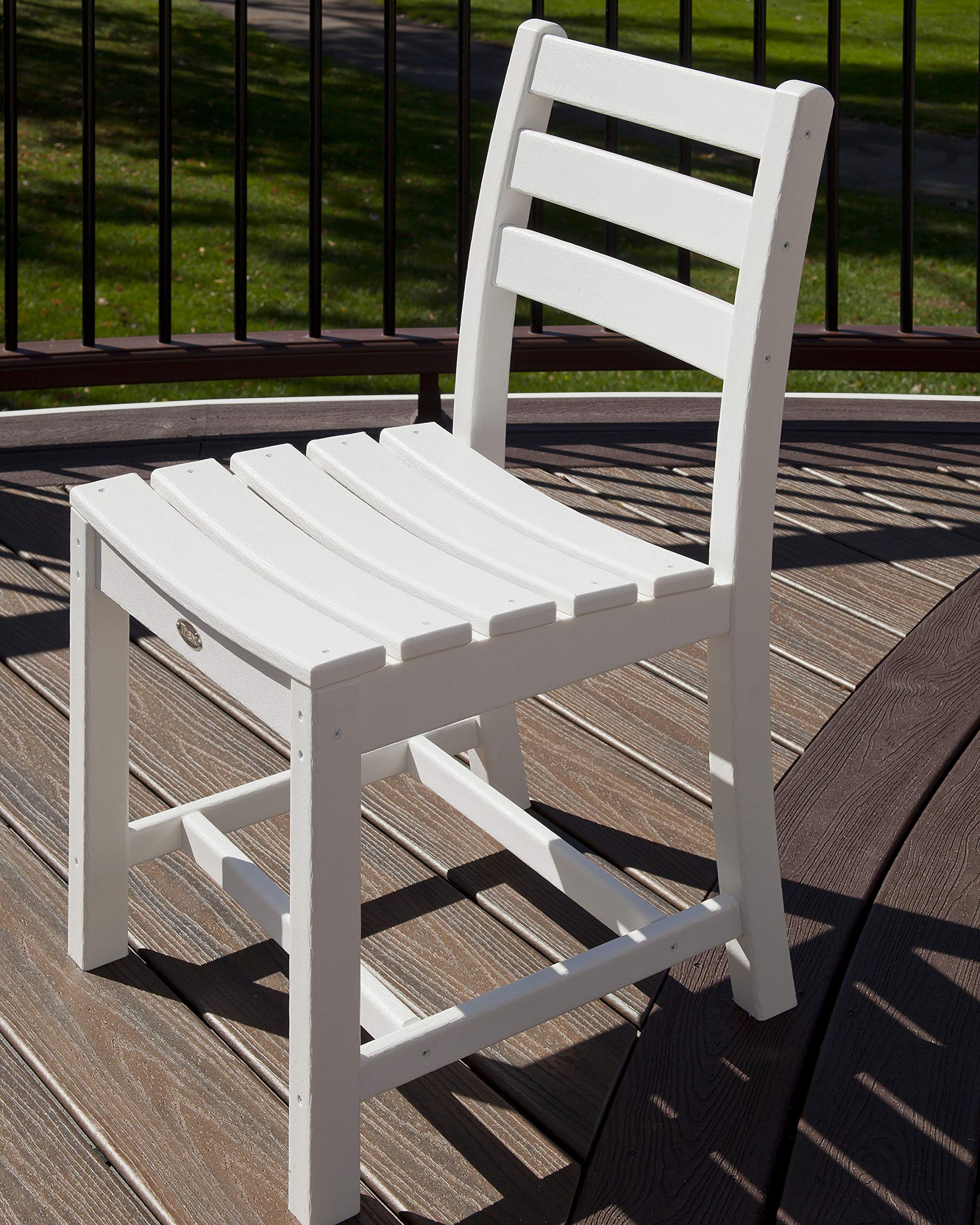 Trex Outdoor Furniture Monterey Bay Dining Side Chair in Rainforest Canopy - Weather-Resistant Patio Dining Chair for Backyard, Poolside & Garden Use