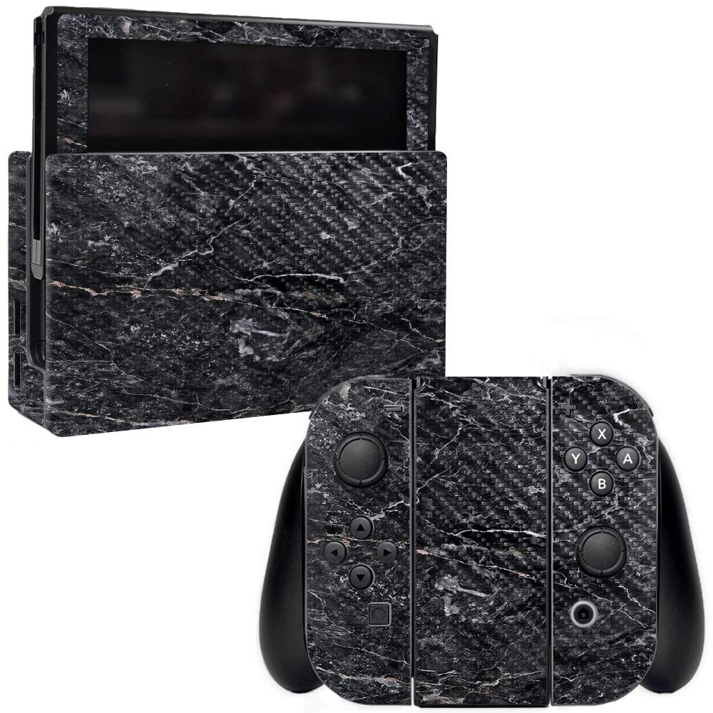 Premium Carbon Fiber Skin for Nintendo Switch - Onyx Marble Design | Protective & Durable Textured Cover | Easy to Apply & Remove | Made in USA | Perfect for Gaming Protection & Style Upgrade