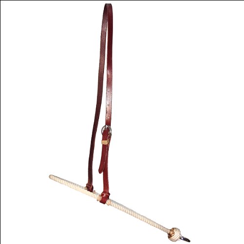 Circle Y Antique Dark Oil Tack Single Rope Horse Noseband - Durable Leather Noseband for Western Riding, Training & Show Horses | Perfect for Trail Rides, Rodeos & Equestrian Competitions