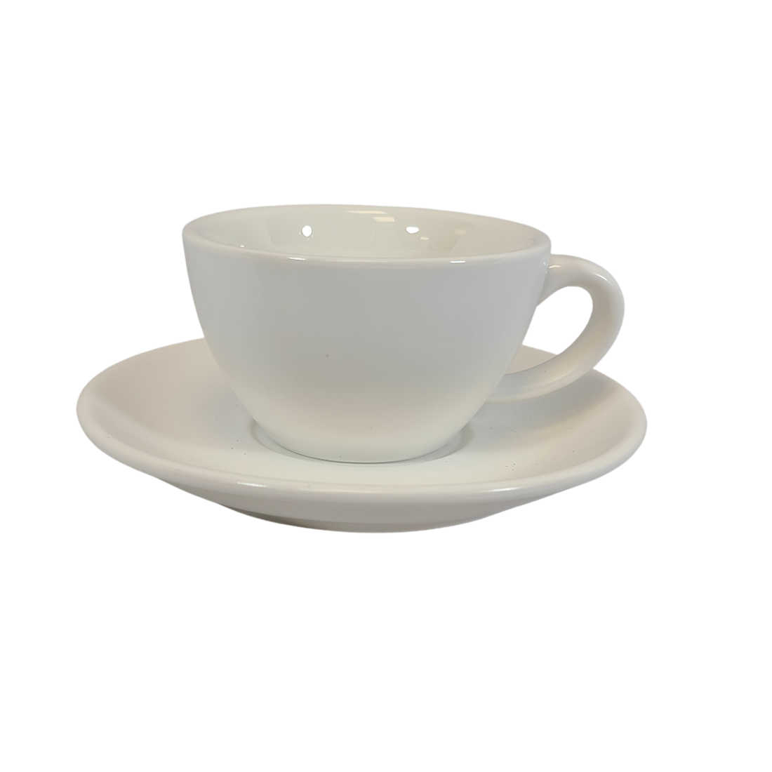 Premium Cappuccino Cup & Saucer Set - 150ml (5oz) Porcelain Coffee Cups for Espresso, Latte & Hot Drinks - Perfect for Home, Cafe & Restaurant Use