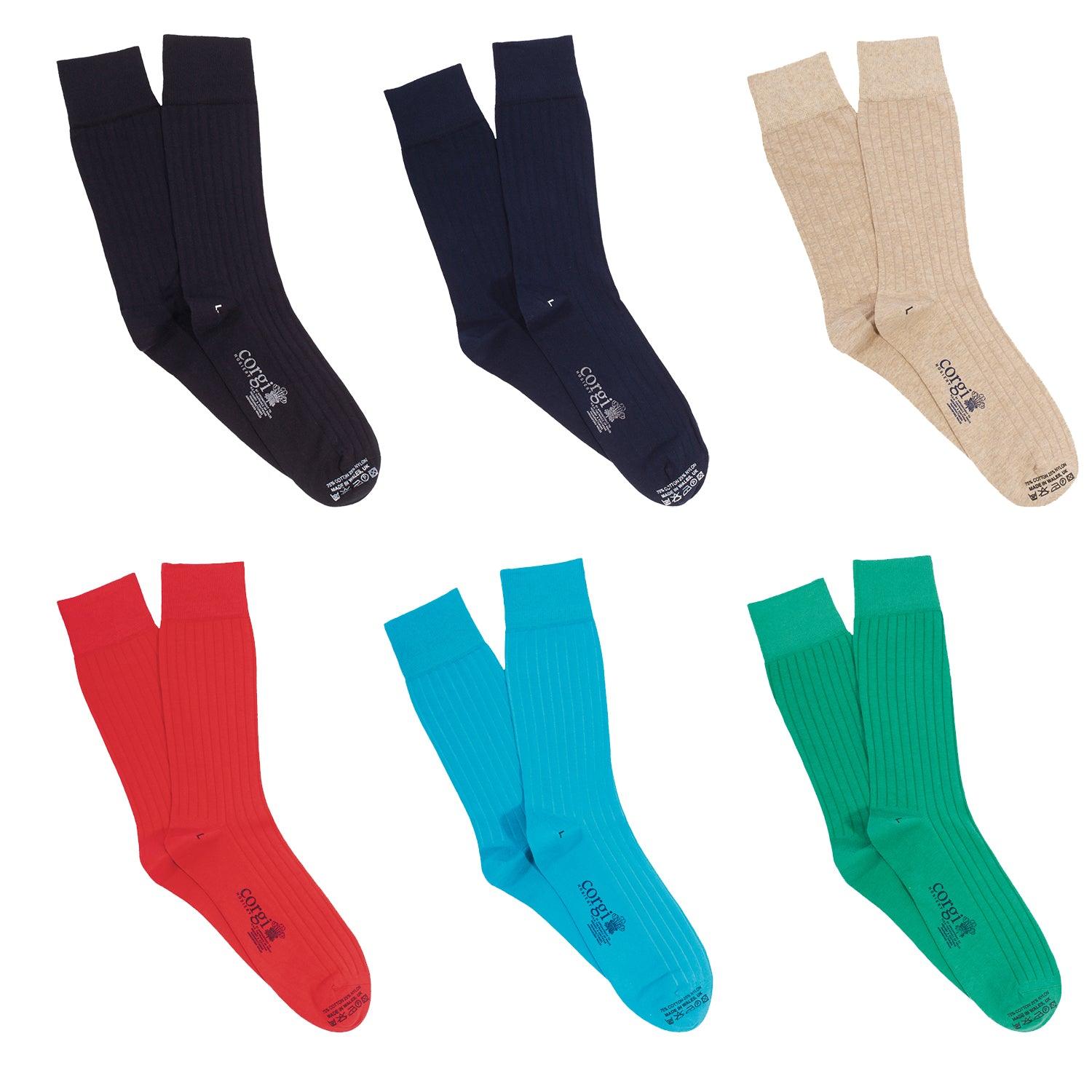 Men's 6-Pack Breathable Cotton Socks - Soft & Comfortable Crew Socks for Everyday Wear, Work, Gym & Outdoor Activities