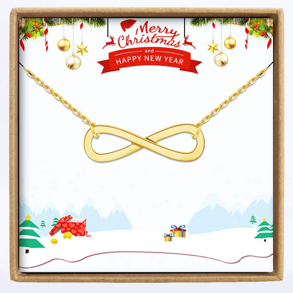 Custom Infinity Name Necklace Personalized Engraved Jewelry - Sterling Silver Dainty Nameplate Necklace for Women - Unique Christmas Gift for Her, Birthday, Anniversary & Special Occasions