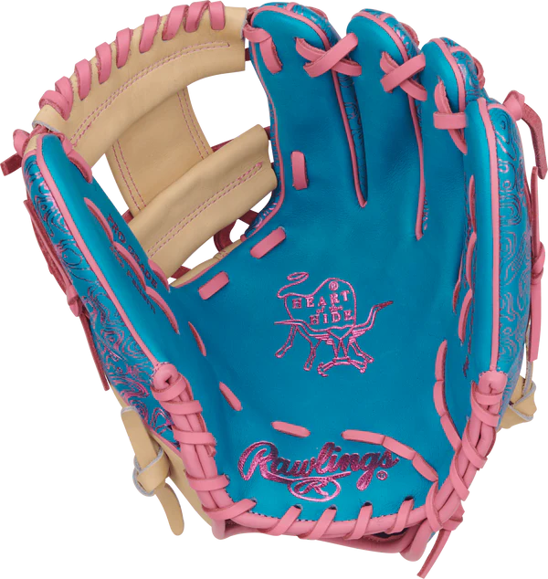 Rawlings Heart of the Hide PROR204W 2TEC Baseball Glove - 11.5 Inch Infield Glove for Adults, Premium Leather, Vibrant Color - Perfect for Baseball Practice, Games & Fielding Training