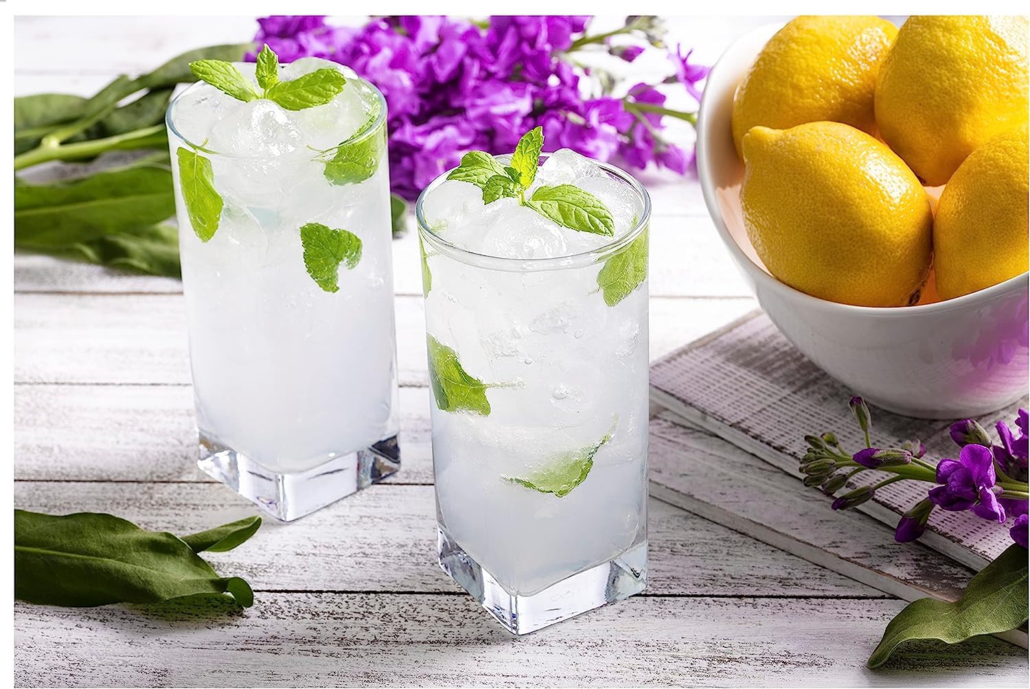 Premium 300ml Highball Glasses Set - WRINGO Crystal Clear Tumbler & Cocktail Drinking Glasses for Home Bar, Parties, Everyday Use - Perfect for Whiskey, Mojito, Iced Tea & Beverages