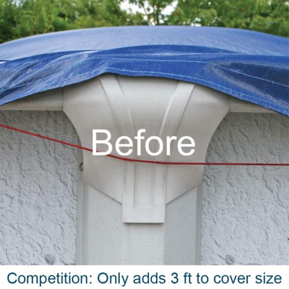 Doheny’s Heavy-Duty Winter Pool Cover for Above Ground Pools - 21' x 41' Oval Solid Design with 10-Year Tear-Resistant Weave | Best Commercial-Grade Protection for Winter | Perfect for Snow, Ice, and Debris Protection in Cold Climates