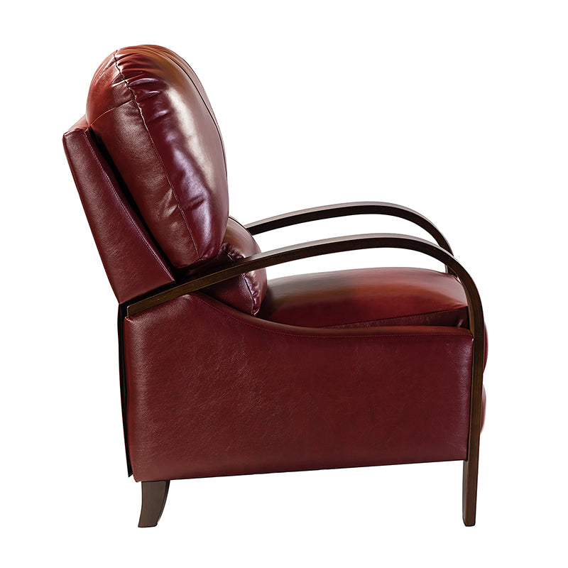 Melissa Genuine Leather Manual Recliner Chair - Handcrafted Full Grain Leather Living Room Recliner with Smooth Manual Mechanism, Perfect for Home Theater, Gaming, and Relaxation