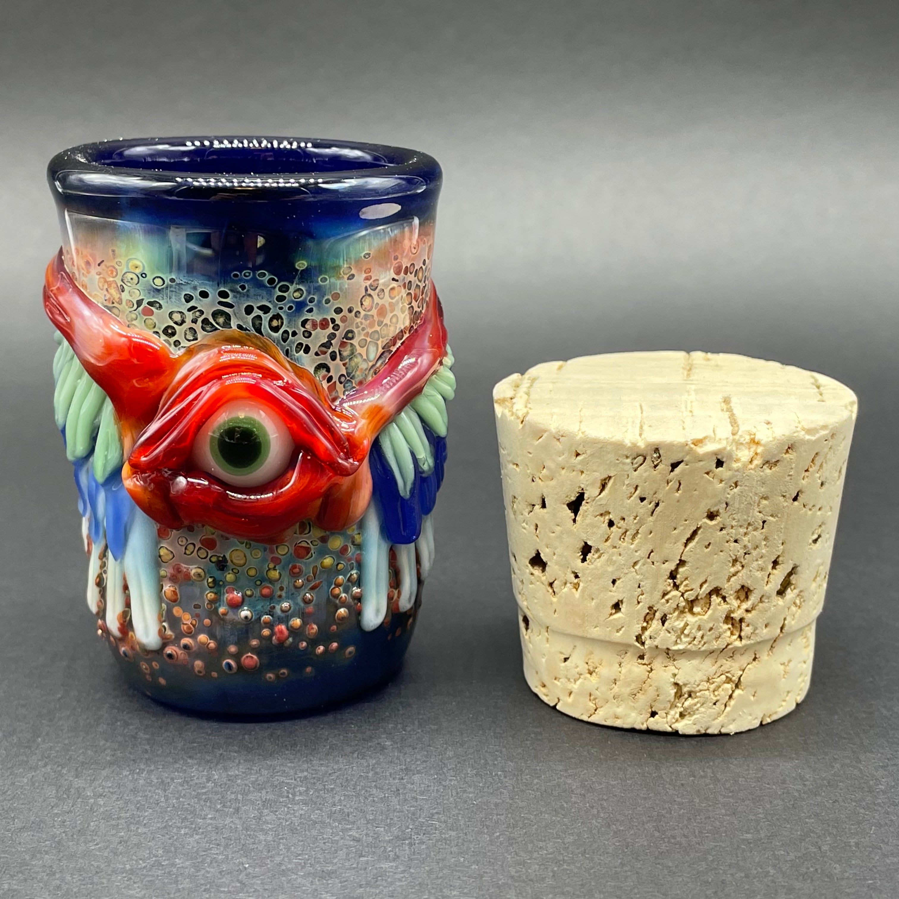 Winged Phoenix Decorative Cork Jar - Elegant Glass Storage Container for Spices, Herbs & Kitchen Essentials | Perfect for Home, Office & Gift Giving