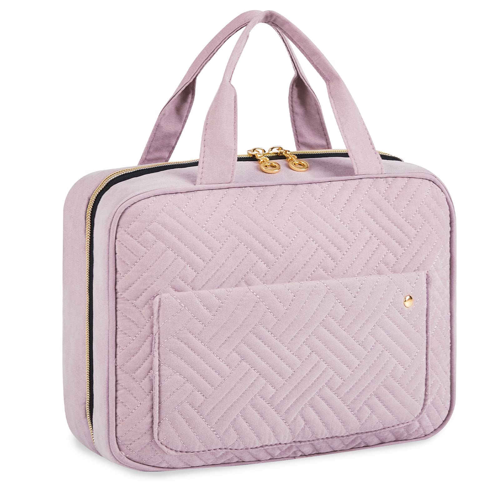Durable Hanging Cosmetic & Toiletry Bag for Travel - Pink Organizer for Men & Women with Multiple Pockets for Cosmetics, Skincare & Digital Accessories | Perfect for Gym, Vacation & Daily Use