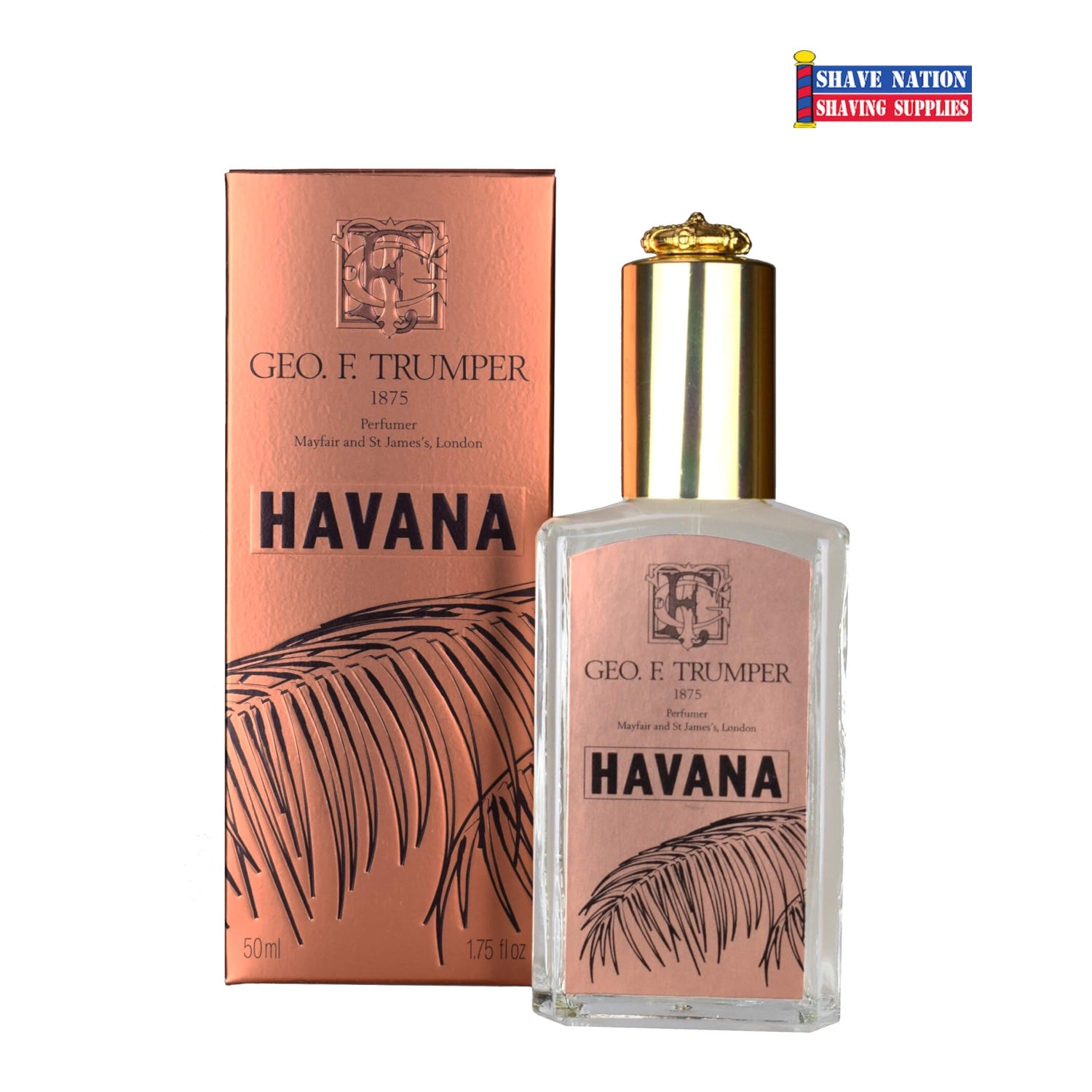 Geo F Trumper Havana Cologne for Men - 50ml Eau de Toilette Spray - Fresh & Woody Scent - Perfect for Daily Wear & Special Occasions