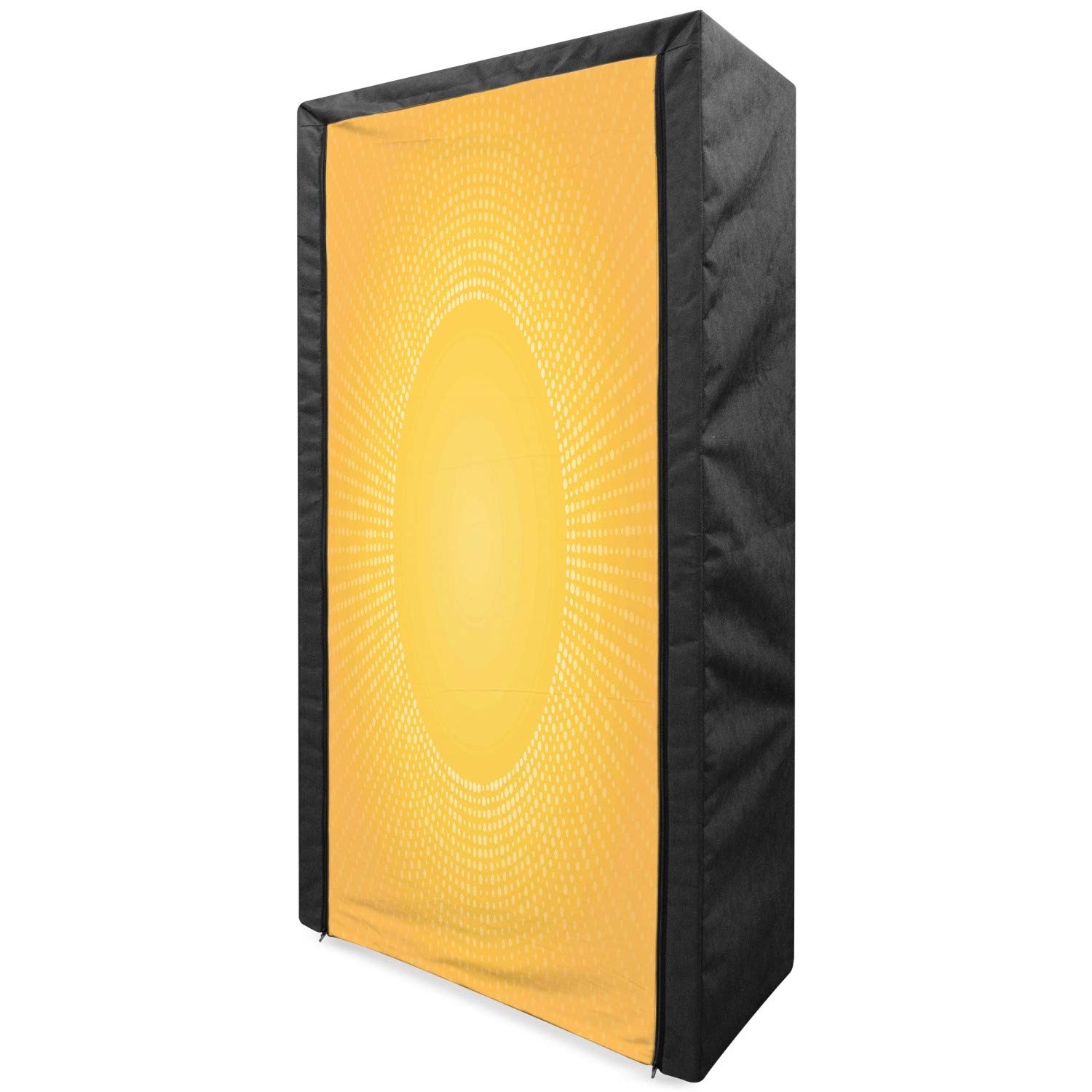 Ambesonne Yellow Portable Fabric Wardrobe with Sun Pixel Art Design - 33.5