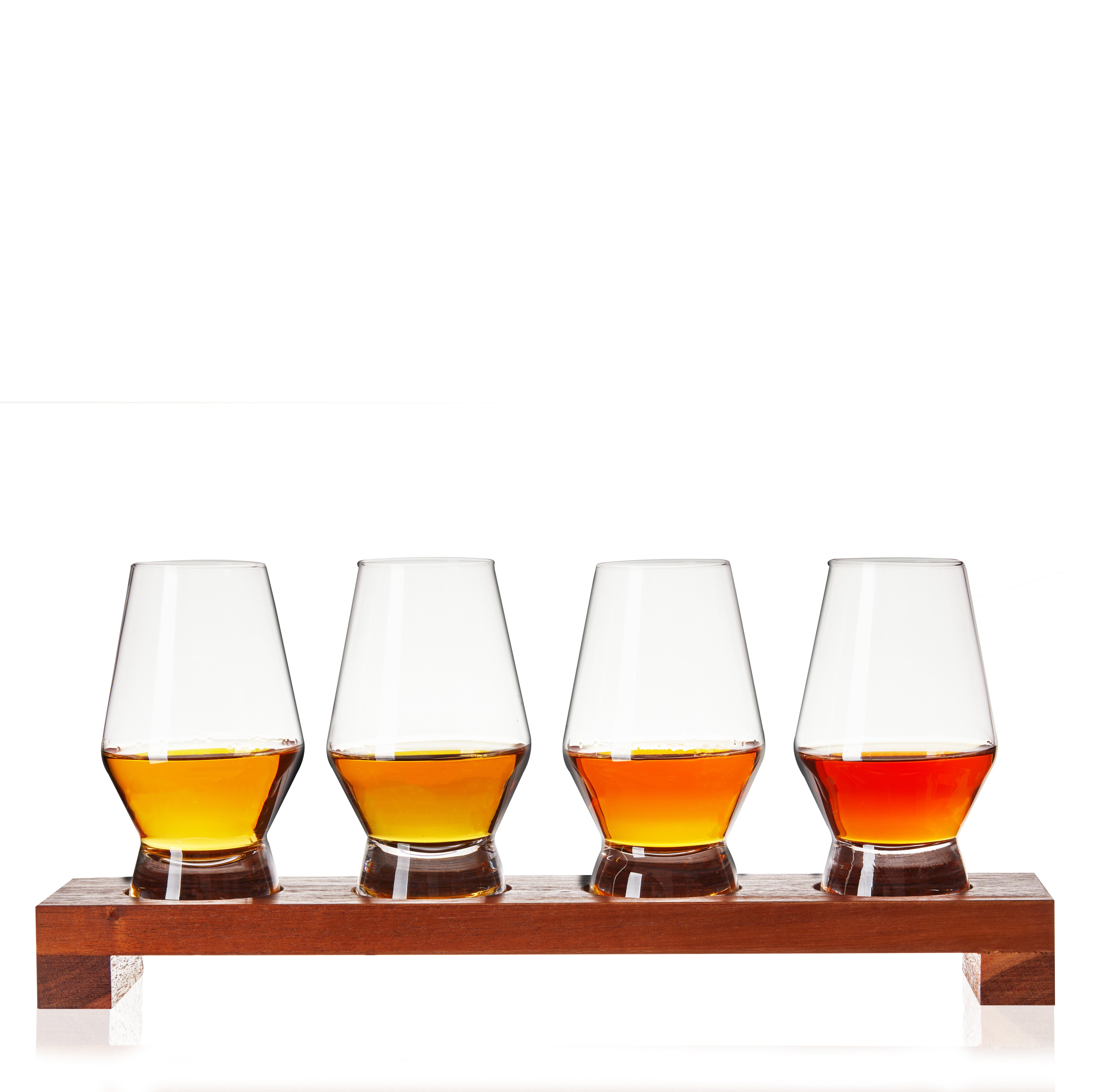 Premium Crystal Spirit Glass Flight Set - Whiskey Tasting Glasses for Bourbon, Scotch & Whiskey Enthusiasts - Perfect for Home Bars, Gifts & Tasting Events