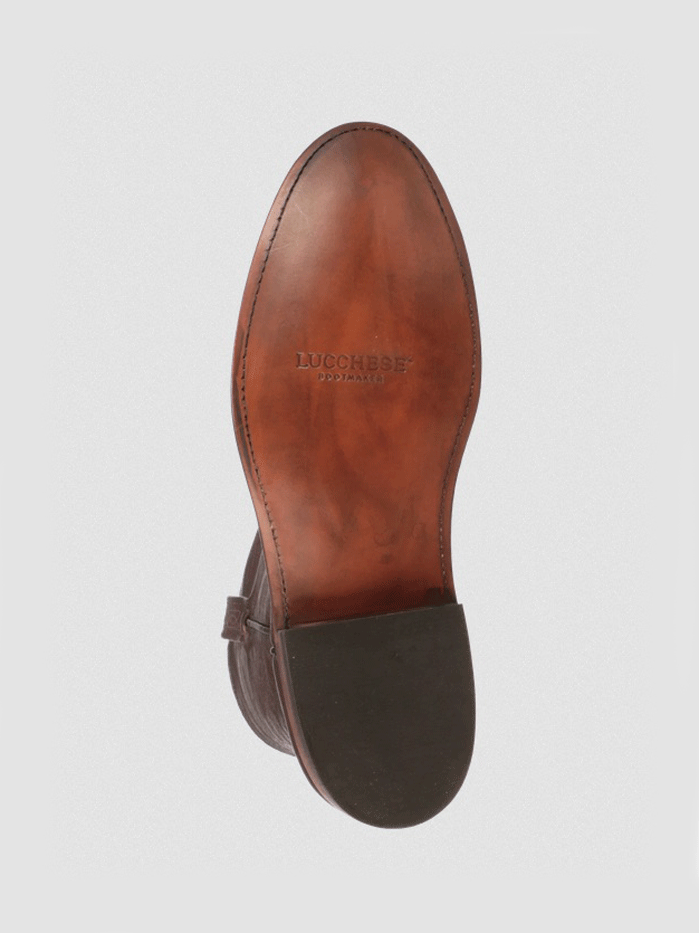 Lucchese CL6510.C2 Men's Sunset Roper Boots in Chocolate Brown - Perfect for Western Riding, Country Music Festivals & Casual Wear
