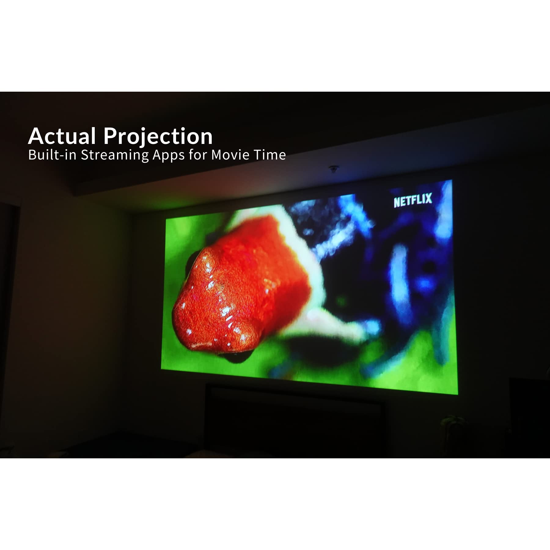 AAXA Technologies P8 Smart LED DLP Mini Projector - WiFi Bluetooth Android 10.0, Wireless Screen Mirroring, USB-C & HDMI, Built-in Netflix & YouTube, 1080p Portable Projector for Home Theater, Outdoor Movies, and Business Presentations