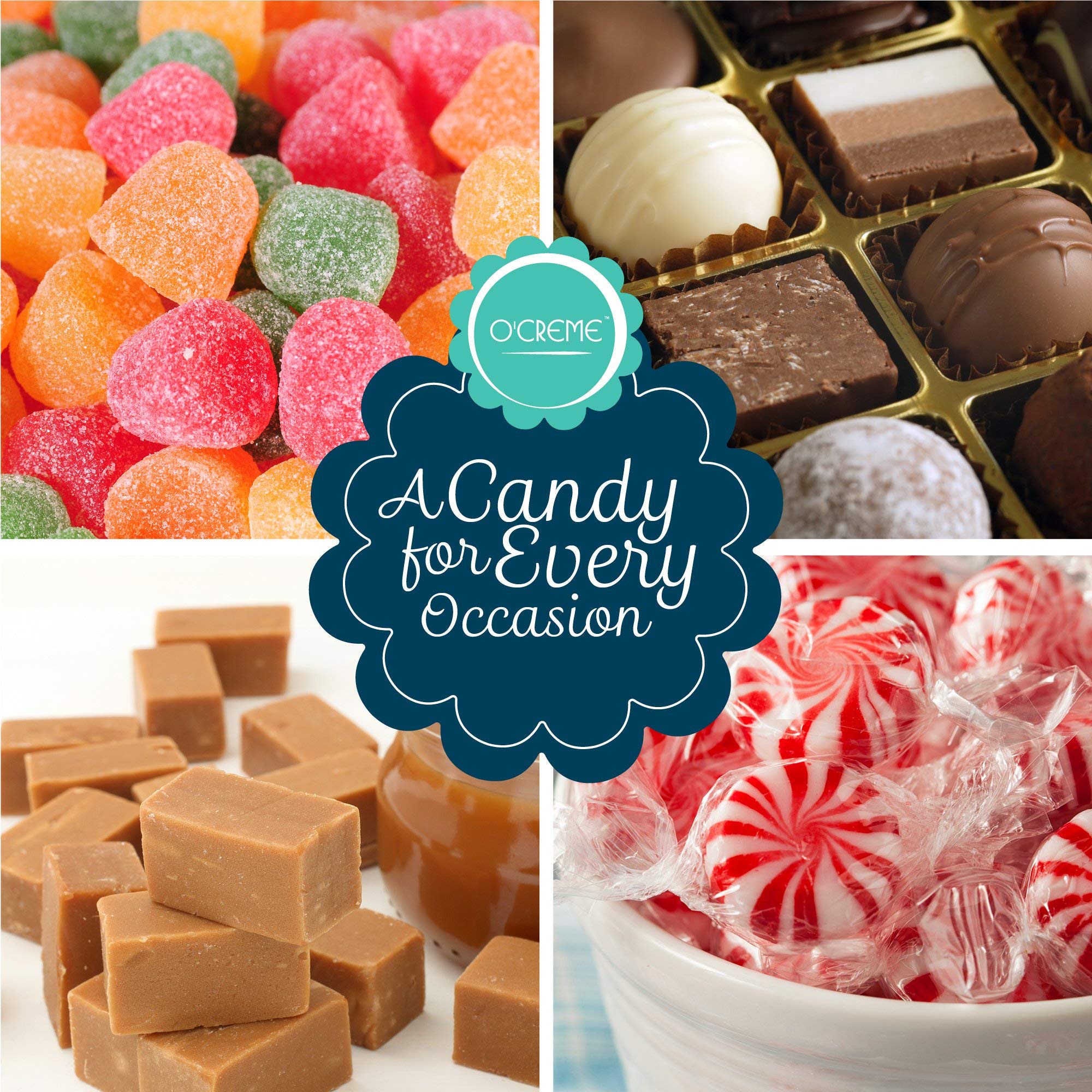 Premium O'Creme Confectionery Funnel with Stand & Silicone Gummy Candy Mold Set - Perfect for Making Chocolate Truffles, Ganache, Jelly, Candy, Pralines, Caramels - Ideal for Home Baking, Candy Making, and DIY Dessert Decorations