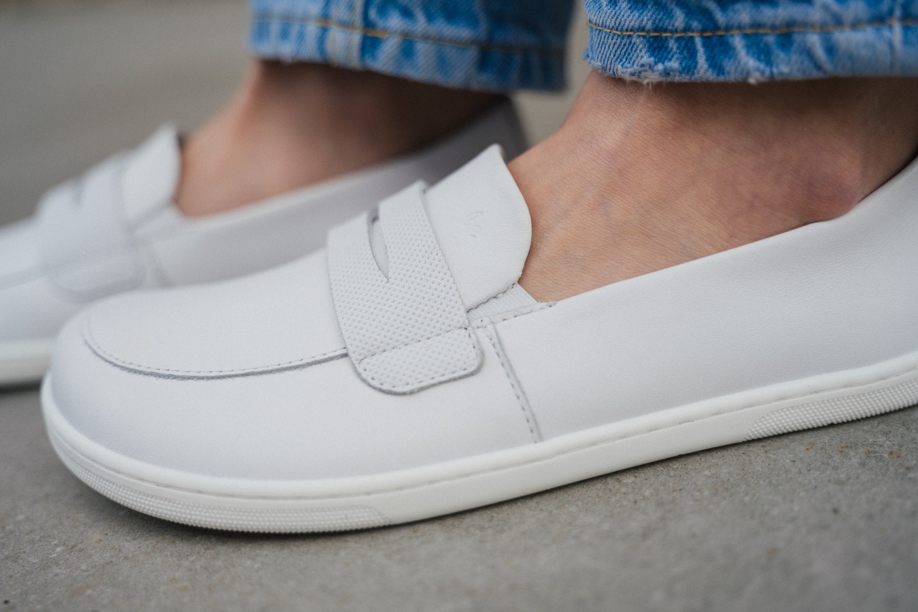 Barefoot Moccasins for Men & Women | Be Lenka Buena All White Minimalist Shoes | Comfortable House Slippers for Indoor & Outdoor Use