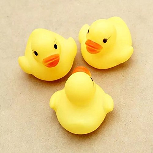 BestTopc Mini Rubber Ducks Bath Toys for Kids - 3 Pack Cute Floating Duckies for Bathtub Fun, Baby Shower & Pool Party Decorations