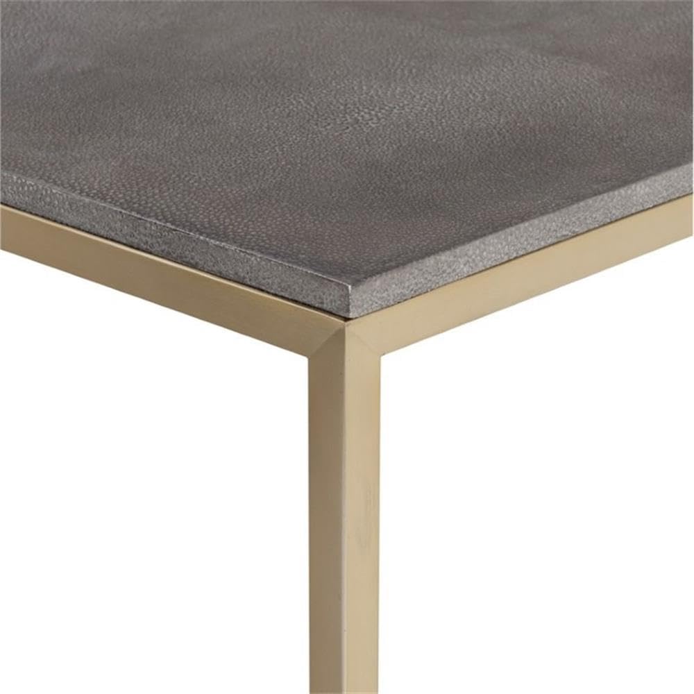 BOWERY HILL Modern Coffee Table - Brushed Brass Finish - Contemporary Living Room Furniture for Small Spaces & Apartments