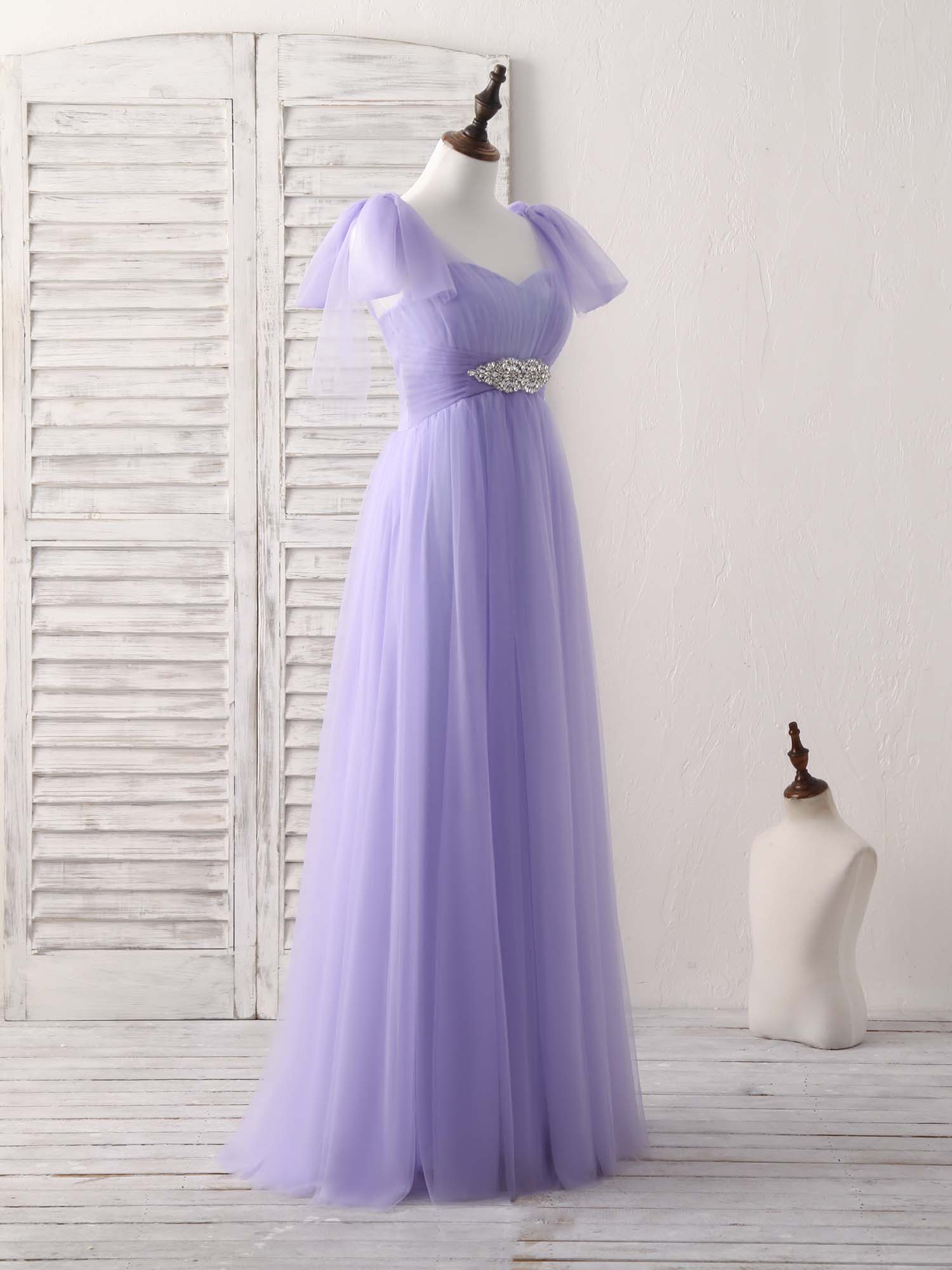 Elegant Purple Sweetheart Neck Tulle Long Prom Dress - Formal Evening Gown for Bridesmaids, Homecoming, Ball & Special Occasions