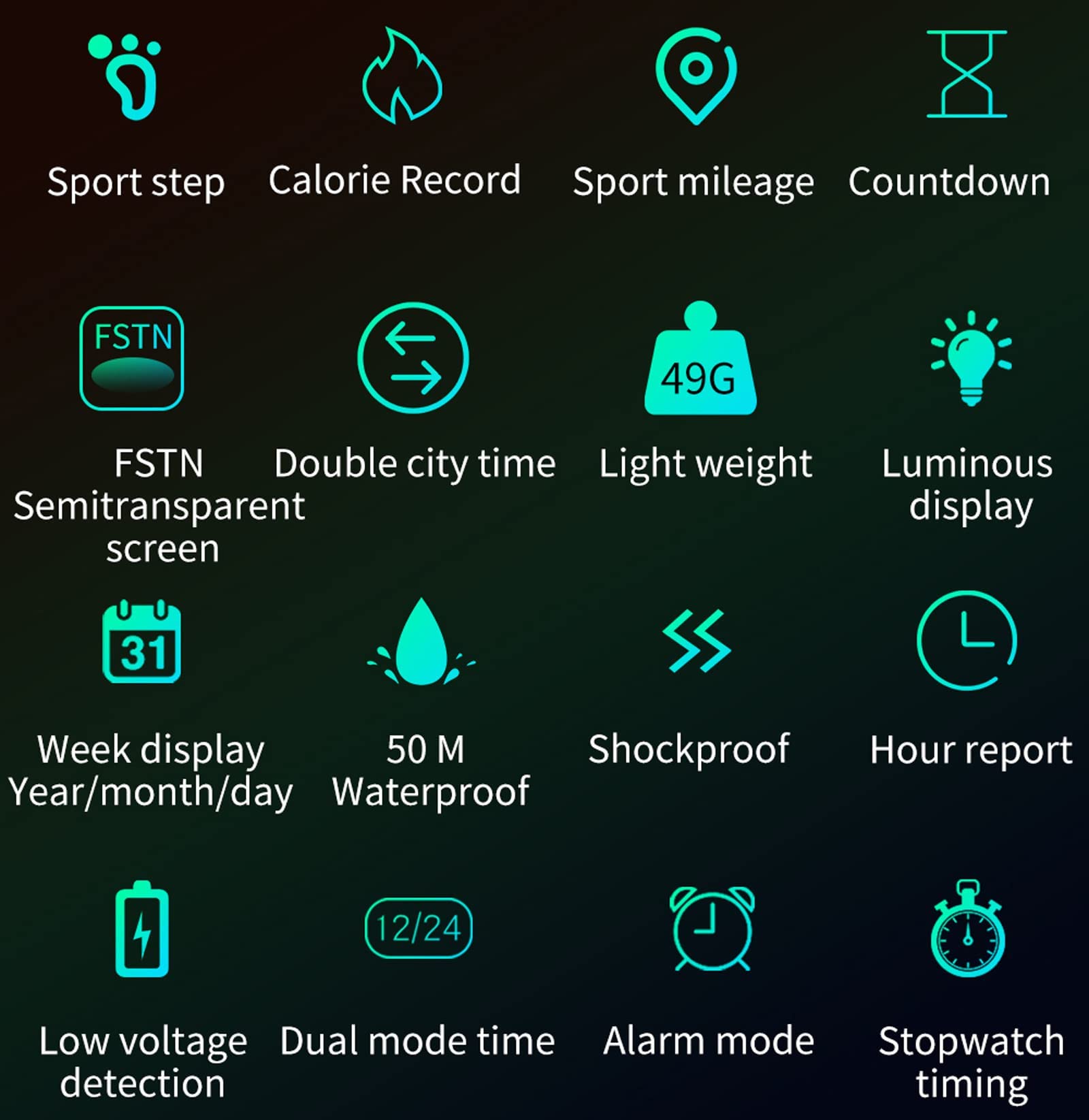 Findtime Men's Digital Sports Watch - Waterproof Military Watch with Step Counter, Calorie Tracker, Stopwatch, Alarm & LED Backlight | Perfect for Running, Gym Workouts & Outdoor Activities