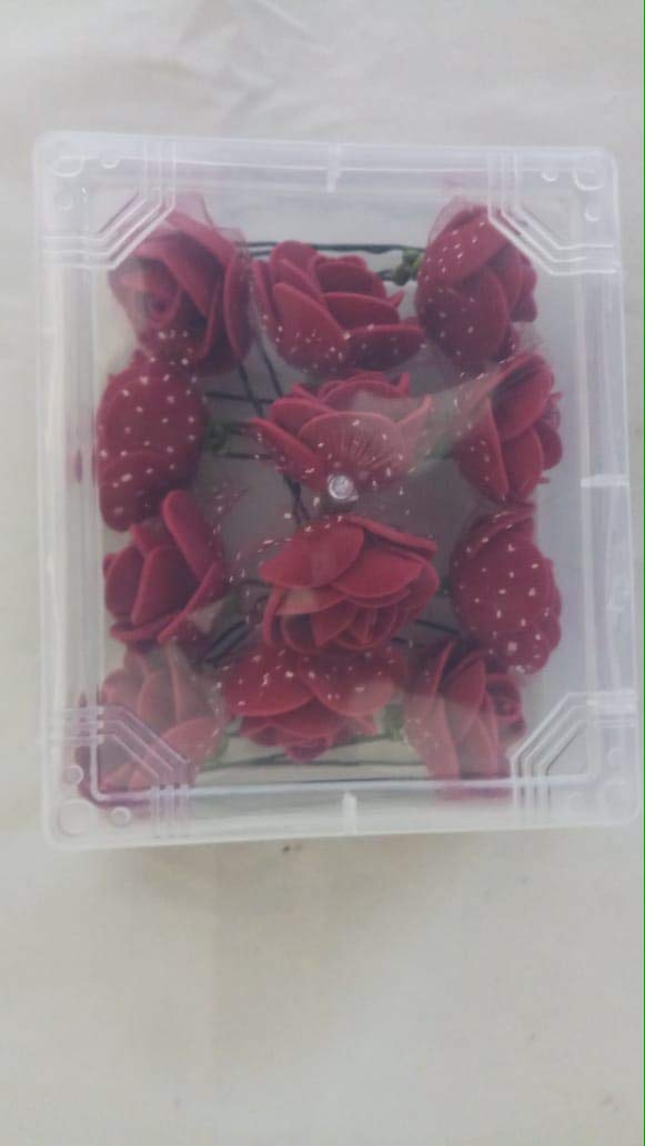 Elegant Flower Juda Hair Pins for Women & Girls - 12 Pack Hair Accessories for Weddings, Parties & Everyday Styling