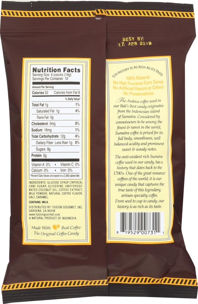 Balis Best Espresso Coffee Candy - 5.3oz (2 Pack) - Strong Coffee Flavor Hard Candies for Energy Boost at Work, Travel & Study | Gourmet Italian-Style Espresso Treats