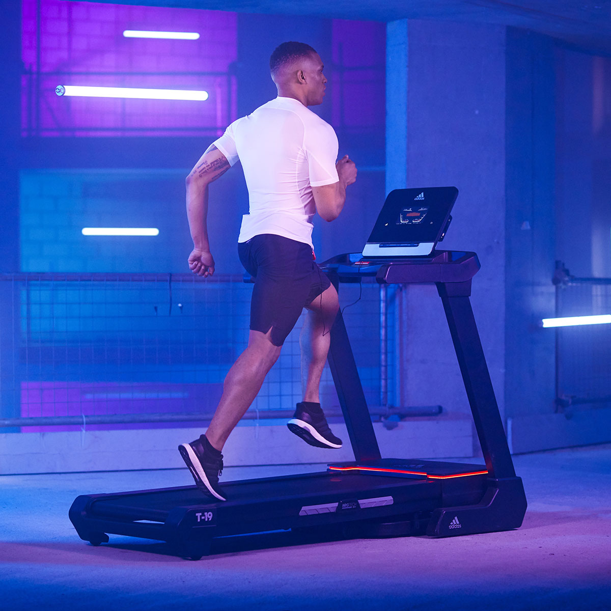 Adidas T 19 Treadmill - Professional Home Gym Equipment for Running & Walking - Perfect for Cardio Workouts & Home Fitness Training