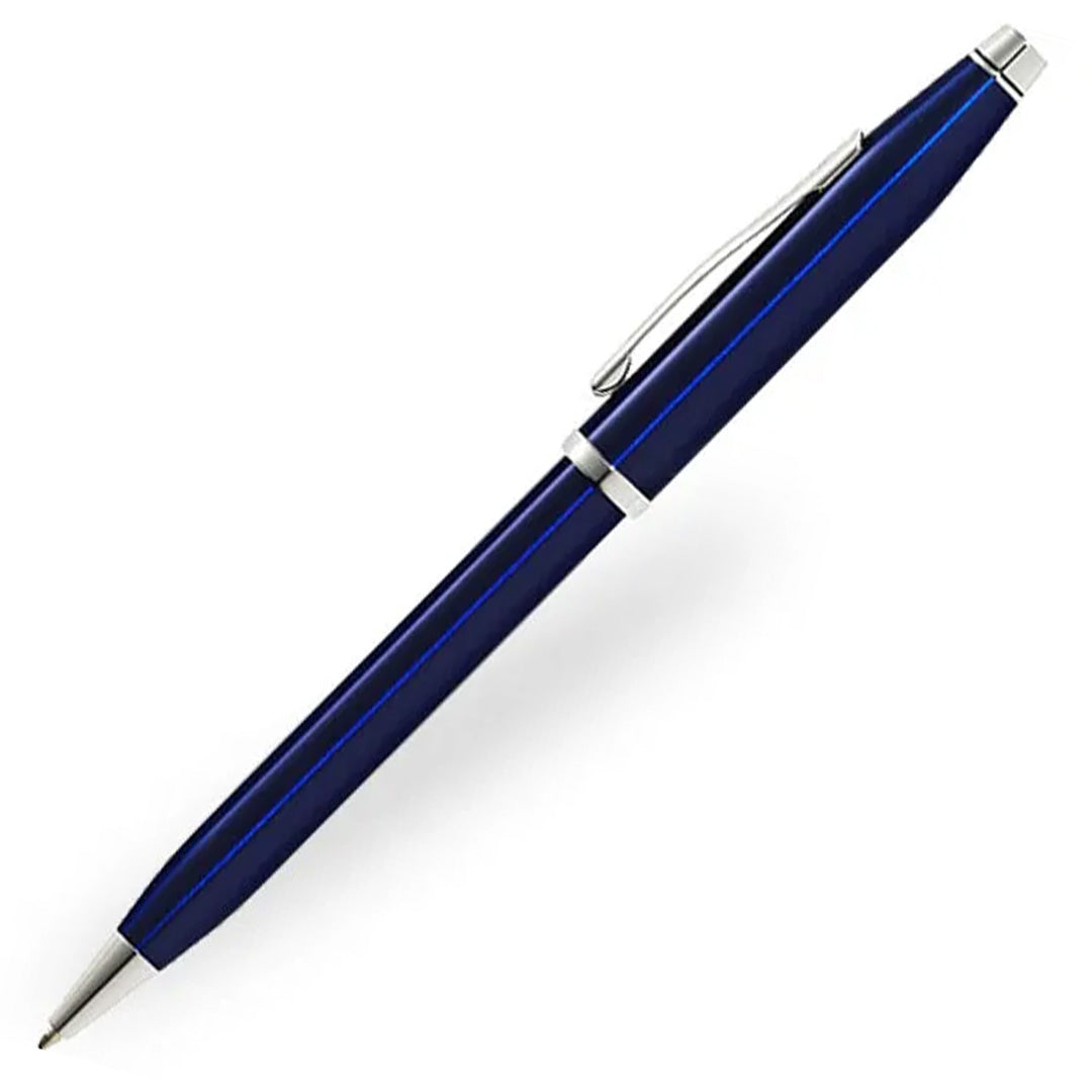 Cross Century II Ballpoint Pen - Blue Lacquer with Rose Chrome Trim - Premium Writing Instrument for Office, Business & Gift Giving