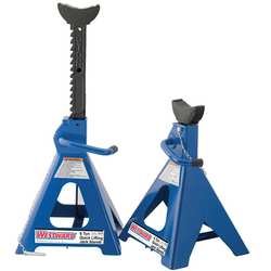 Westward 13X035 Heavy Duty 6 Ton Capacity Vehicle Stand - Pack of 2 - Ideal for Auto Repair, Garage, and Workshop Use