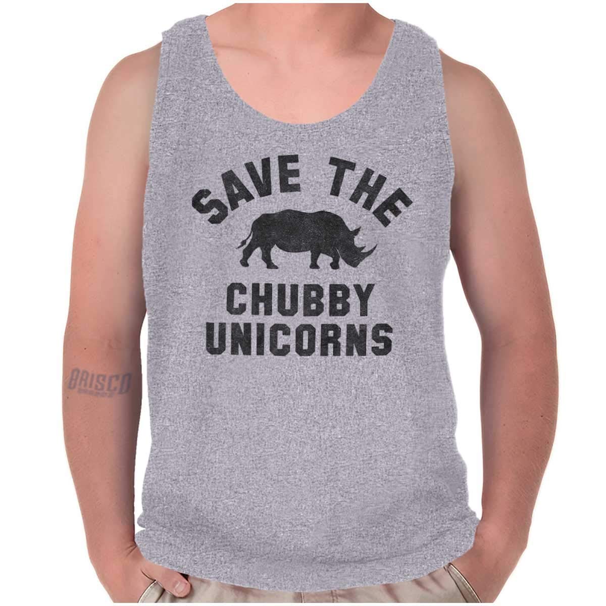 Save The Chubby Unicorns Fantasy Graphic Tank Top for Men & Women - Casual Summer Tee for Beach, Music Festivals & Cosplay
