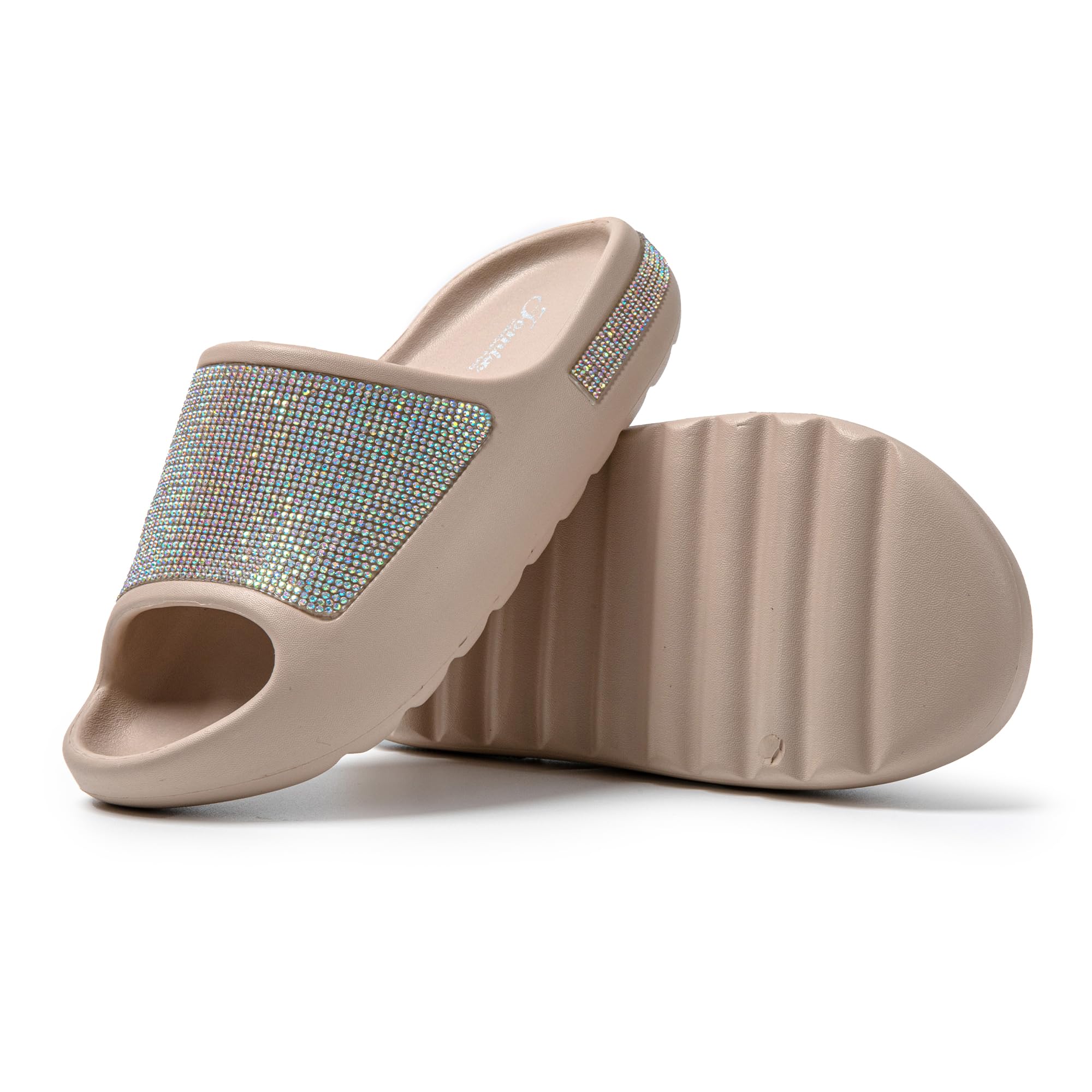 JOMIX Women's Summer Eva Rubber Slippers with Stars - Comfortable House Slippers for Home, Beach, Pool & Outdoor Use - Non-Slip Sandals for Relaxation, Travel & Vacation
