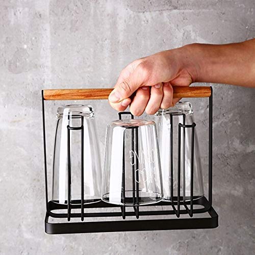 Dime Store Cup Stand - 6 Glass Holder for Kitchen, Home & Restaurants - Organize Coffee & Tea Mugs Perfectly for Countertops & Dining Tables