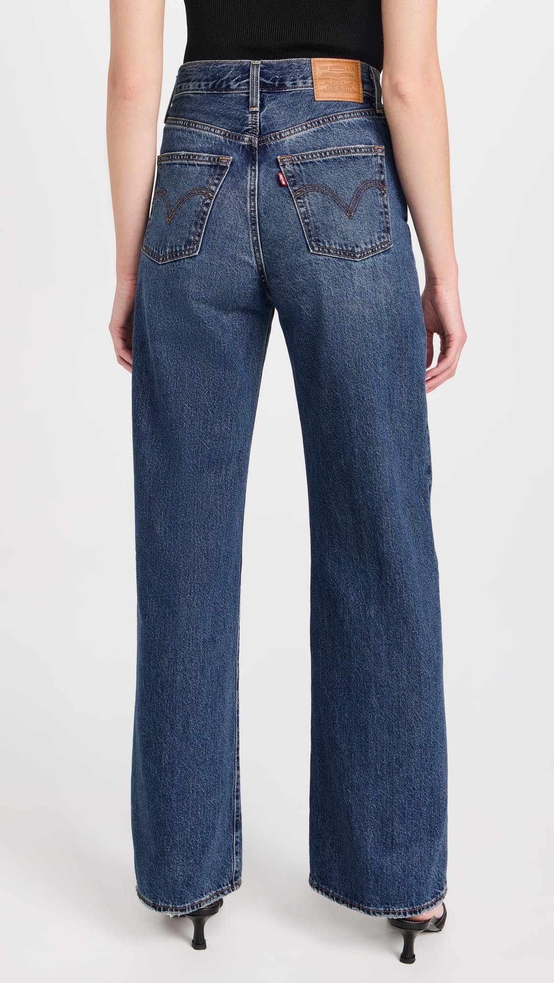 Levi's Women's Ribcage Wide Leg Jeans - High Waist Stretch Denim Pants for Casual & Chic Outfits | Perfect for Work, Date Night & Everyday Wear