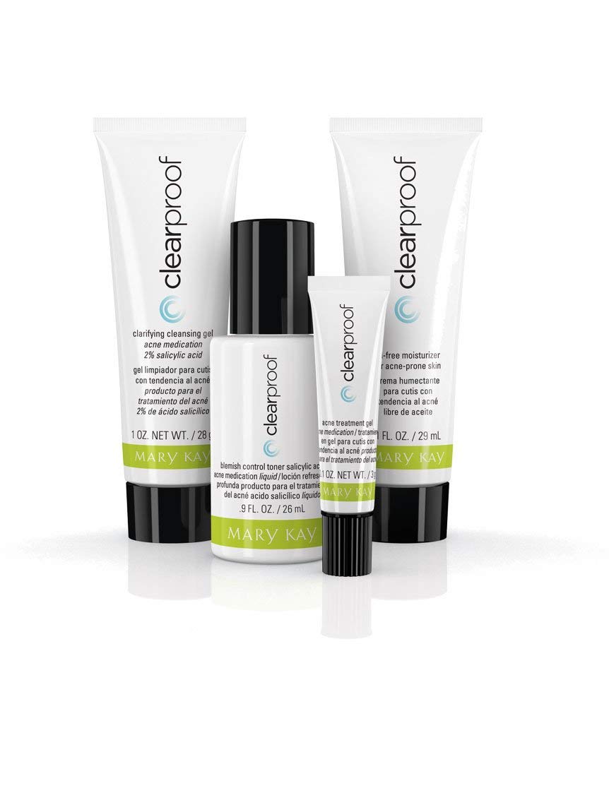 Mary Kay Clear Proof Acne Treatment Travel Kit - Oil-Free Acne System with Cleanser, Toner & Moisturizer for Face & Body | Perfect for On-the-Go Skincare & Travel Essentials