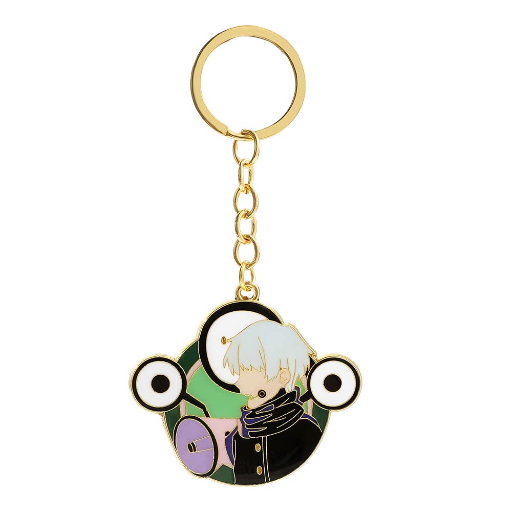 Jujutsu Kaisen Anime Keychain - Gojo Satoru Enamel Pendant Keyring for Cosplay & Collectors | Perfect for Backpacks, Keychains & Anime Jewelry Collection