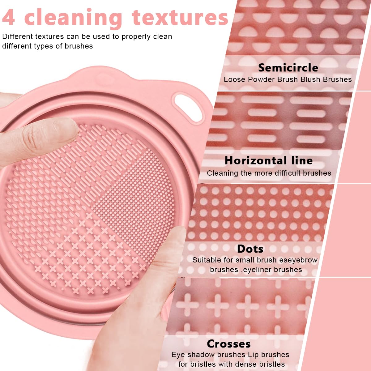 MAYCREATE® Mini Silicone Makeup Brush Cleaner Bowl - 5.5 Inch Collapsible Cleaning Basin for Makeup Brushes & Beauty Blenders - Remove Foundation & Cosmetic Residue - Perfect for Travel & Home Makeup Brush Care