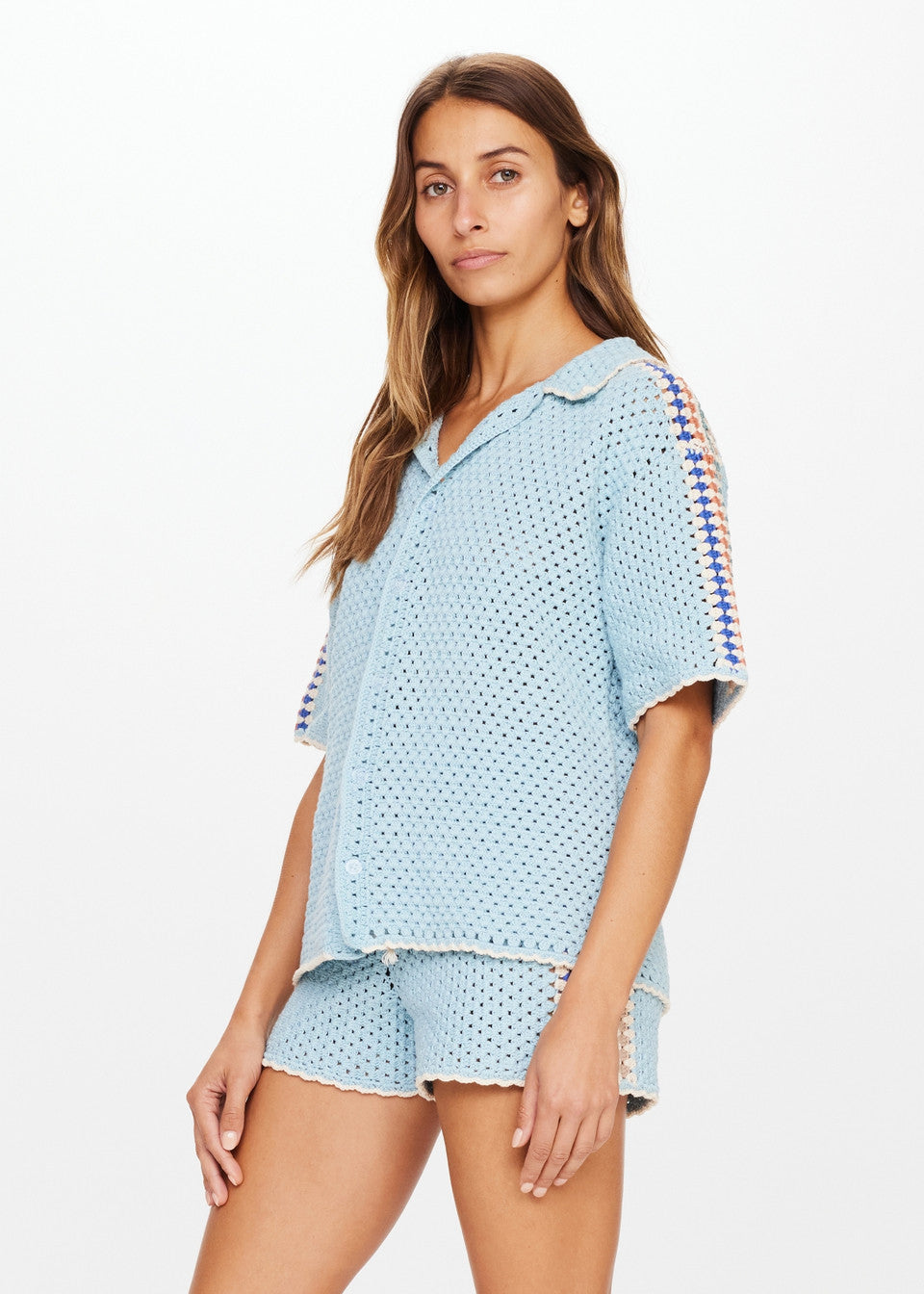 Castillo Crochet Lovett Shirt - Stylish Boho Women's Top for Summer Outfits & Beach Vacations