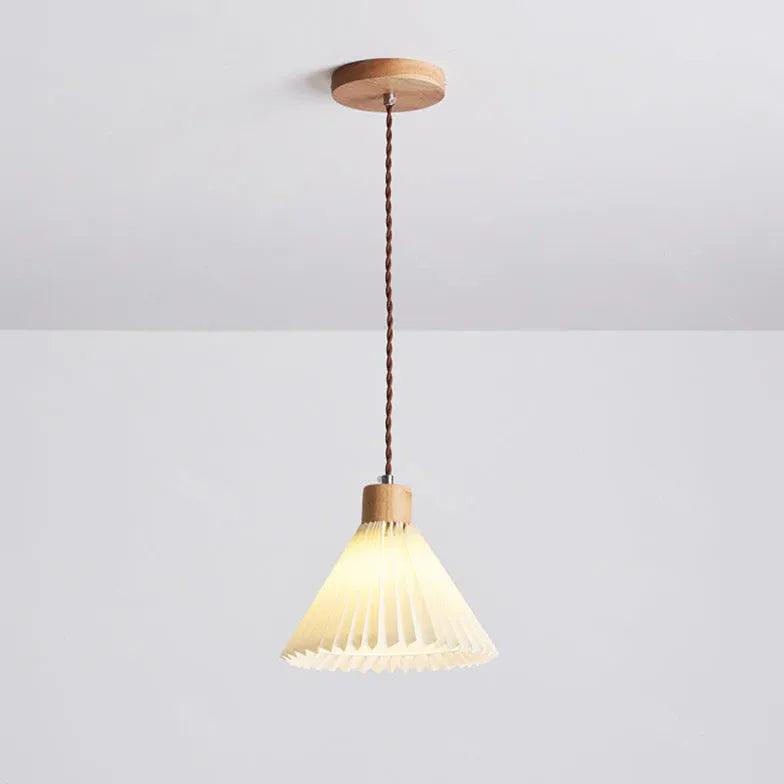Stylish Wooden Pendant Light for Kitchen - Foldable Umbrella Design - Perfect for Dining Room, Breakfast Nook & Farmhouse Decor