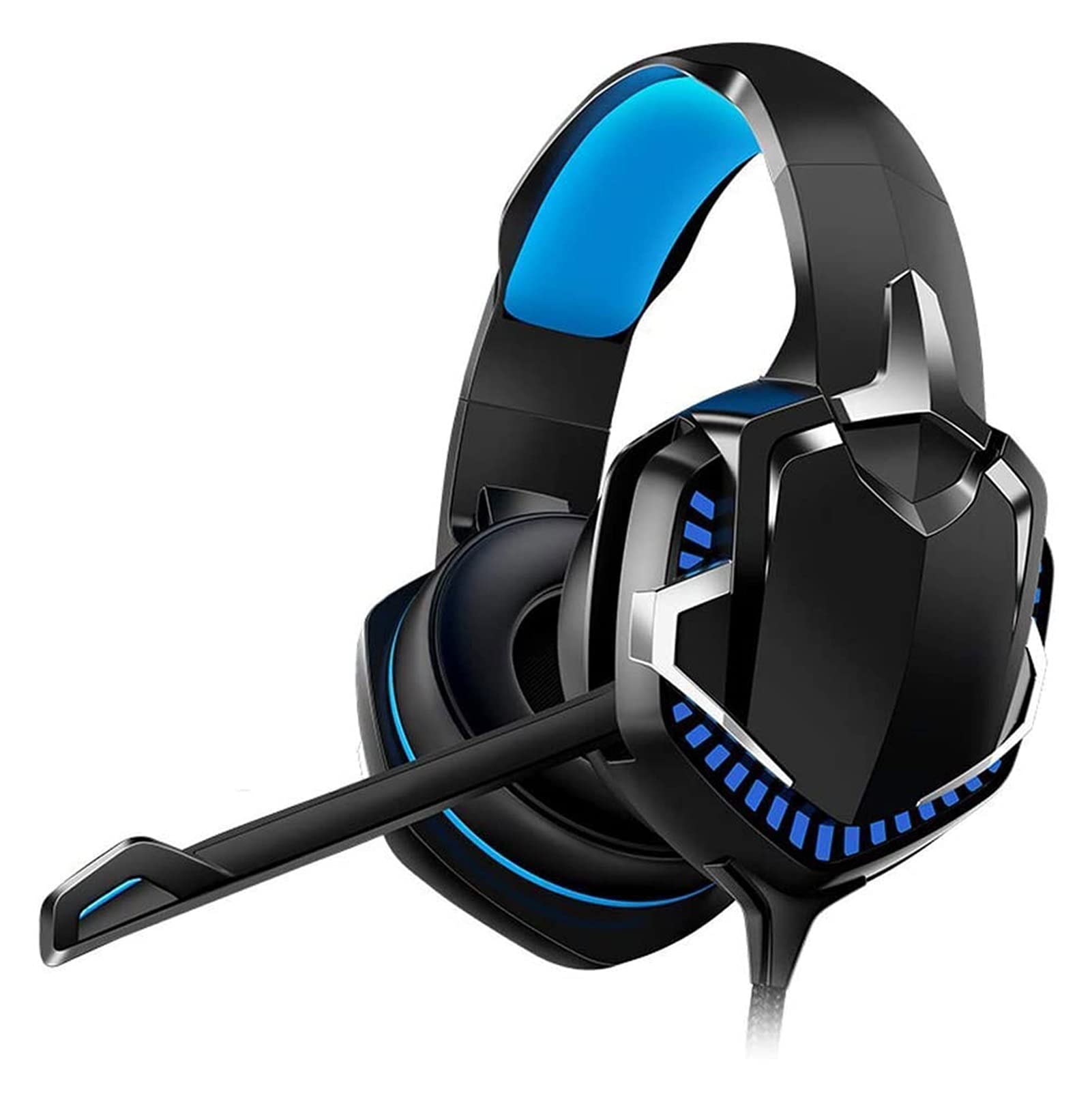 KSDCDF Wired Headphones with Microphone - Foldable Lightweight Headset with Volume Control for iPhone, Android Smartphones, Tablets & Laptops (Black) - Perfect for Gaming, Online Classes & Office Work