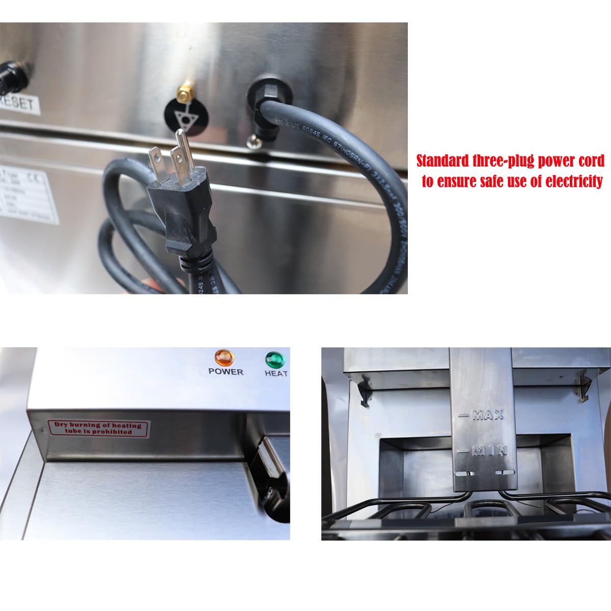 INTSUPERMAI 110V 2000W 22L Commercial Electric Deep Fryer - Stainless Steel Industrial Funnel Cake & Donut Maker with Temperature Control & 2 Removable Baskets - Perfect for Restaurants, Food Trucks, and Carnival Snack Businesses
