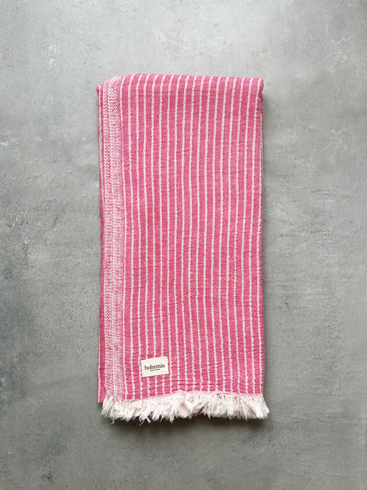 Premium Portobello Hammam Towel - Soft & Absorbent Turkish Cotton Beach Towel for Spa, Pool, Yoga & Travel - Flamingo Print Design